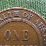 Australian 1919 1d 1 Penny Double Dot King George V Coin