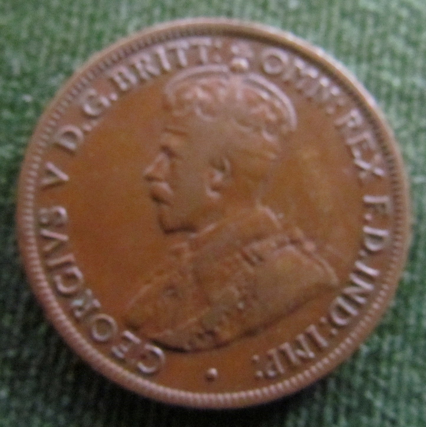 Australian 1919 1/2d Half Penny King George V Coin
