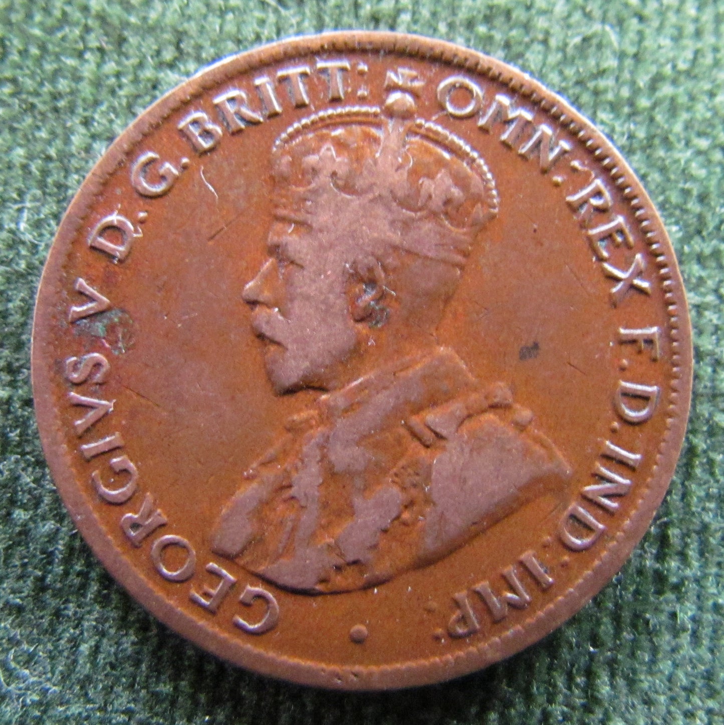 Australian 1922 1/2d Half Penny King George V Coin