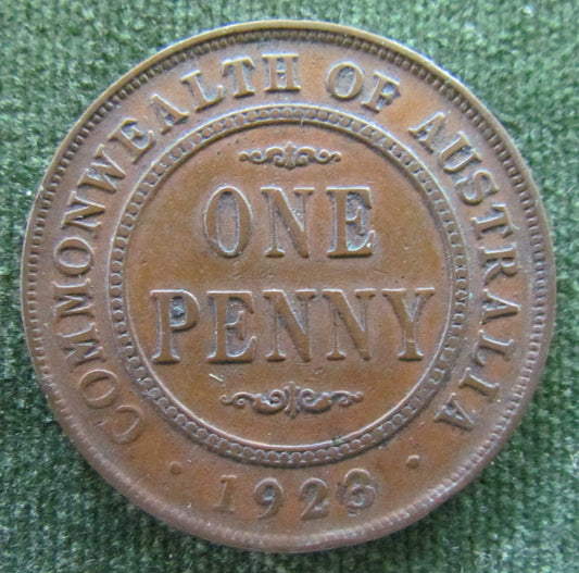 Australian 1923 1d 1 Penny King George V Coin