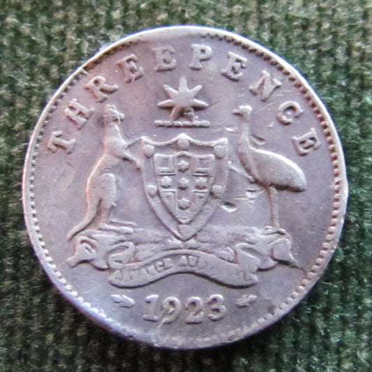 Australian 1923 3d Three Pence King George V Coin