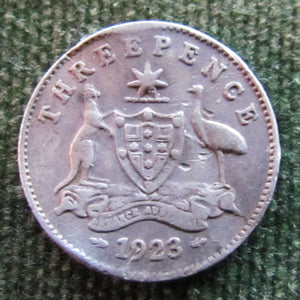 Australian 1923 Threepence King George V Coin