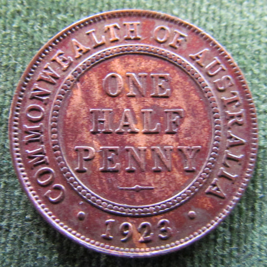 Australian 1923 1/2d Half Penny King George V - Key Date