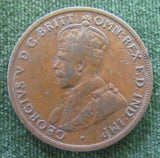Australian 1924 1d 1 Penny King George V Coin