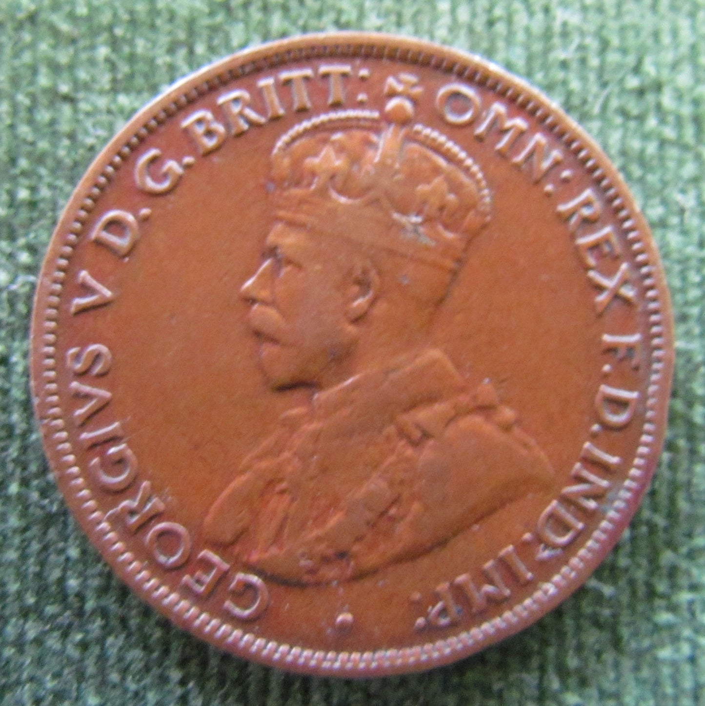 Australian 1924 1/2d Half Penny King George V Coin