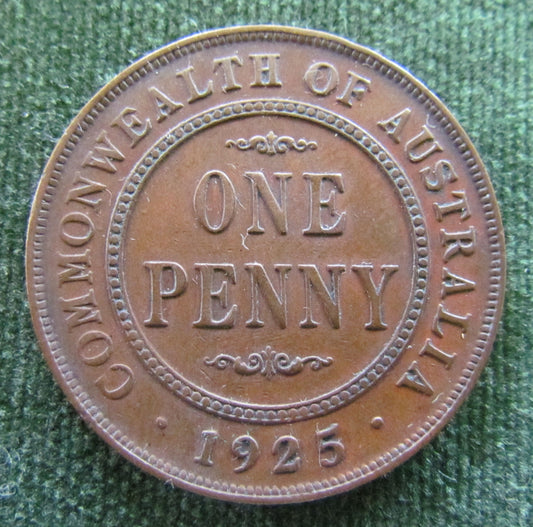 Australian 1925 1d 1 Penny King George V - Key Date