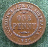 Australian 1926 1d 1 Penny King George V Coin