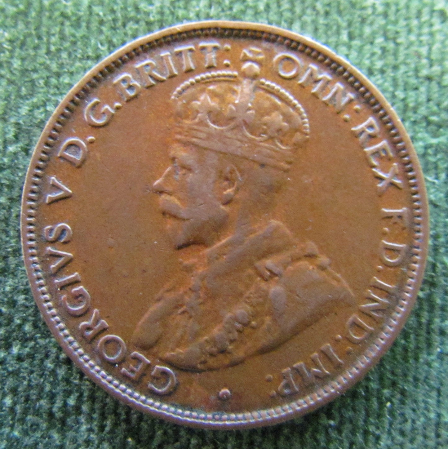 Australian 1928 1/2d Half Penny King George V Coin