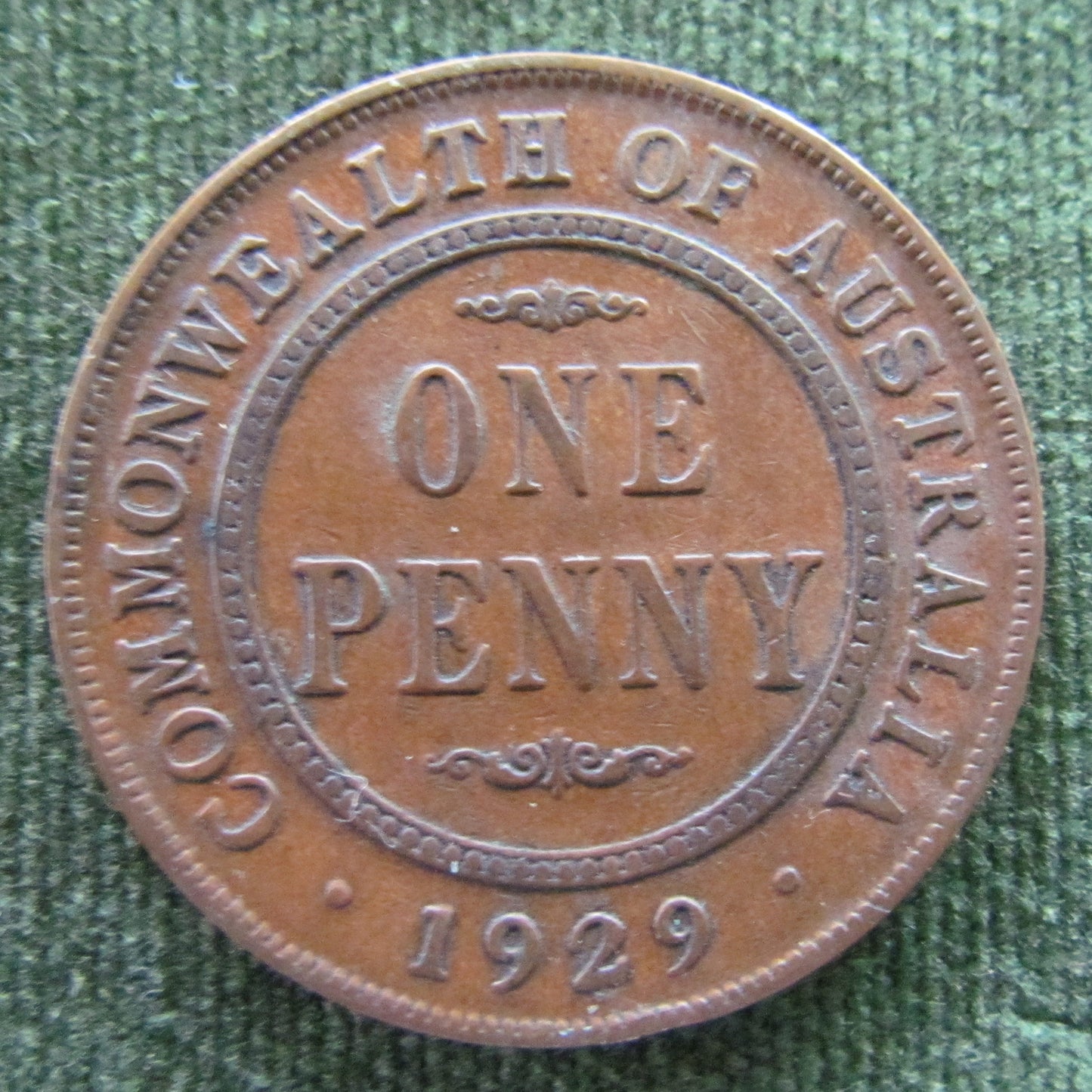 Australian 1929 1d 1 Penny King George V Coin