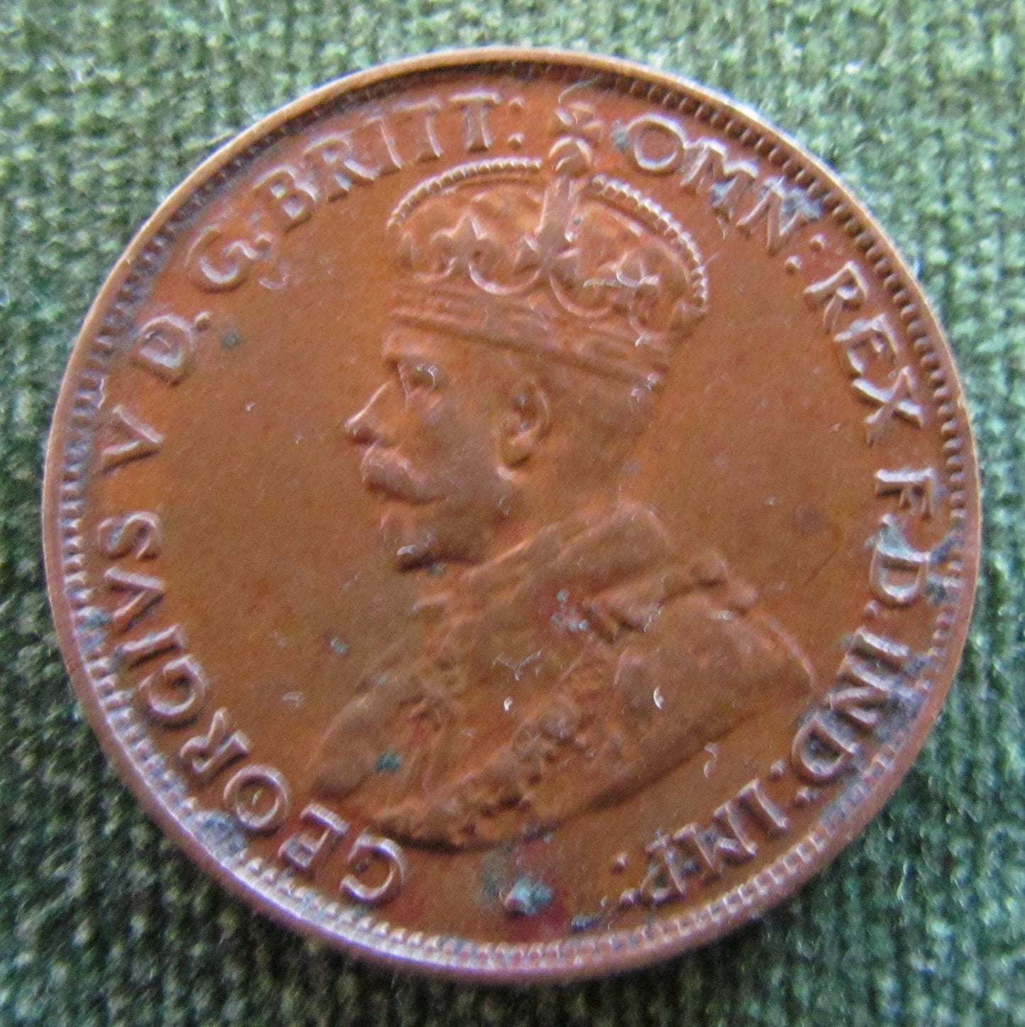 Australian 1929 1/2d Half Penny King George V Coin - Circulated