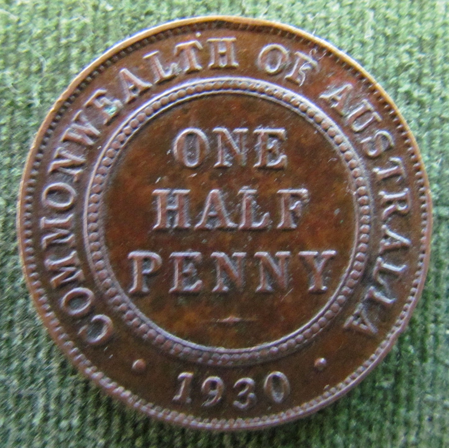 Australian 1930 1/2d Half Penny King George V Coin