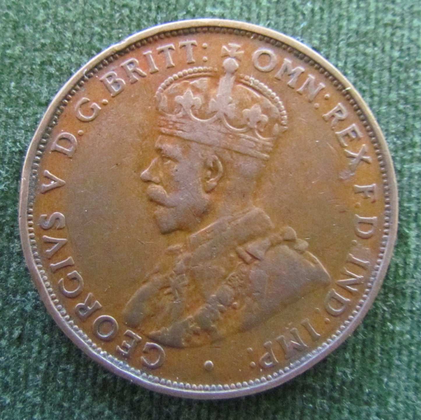 Australian 1931 1d 1 Penny King George VI Coin - Graded as VF