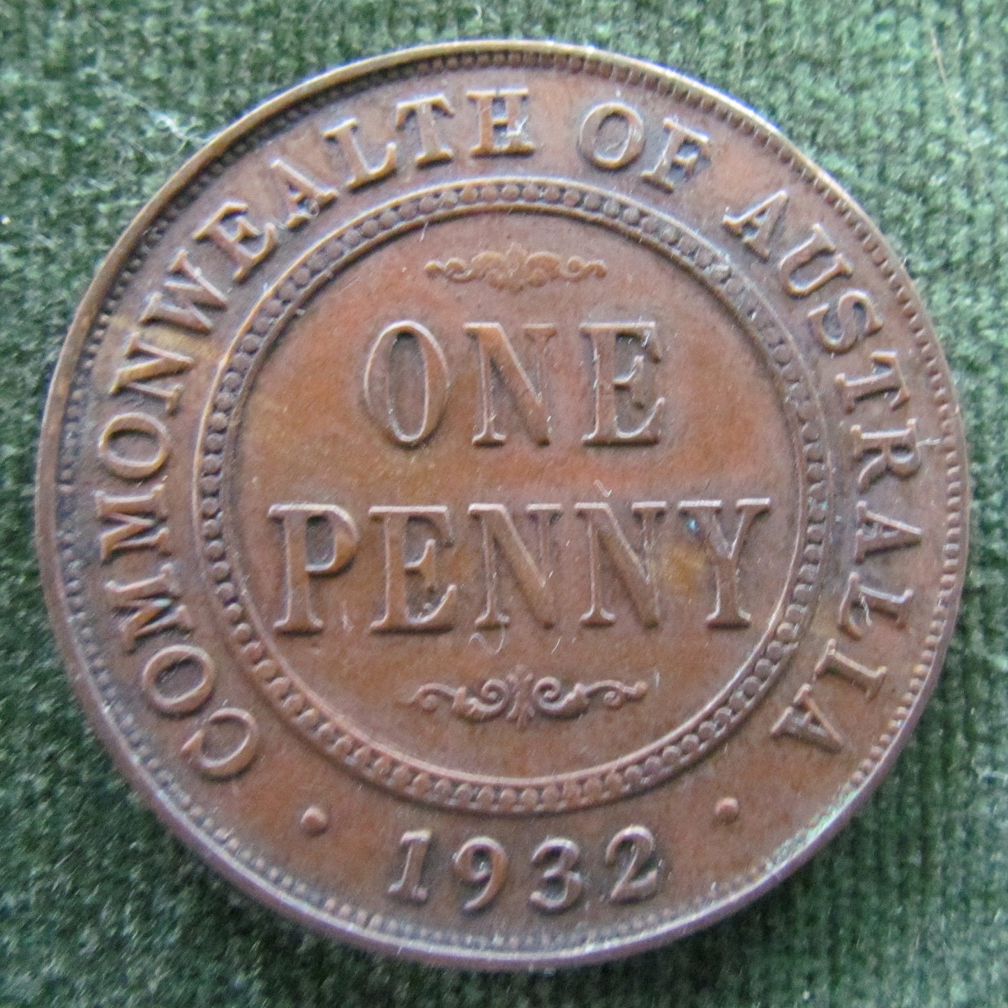 Australian 1932 1d 1 Penny King George VI Coin