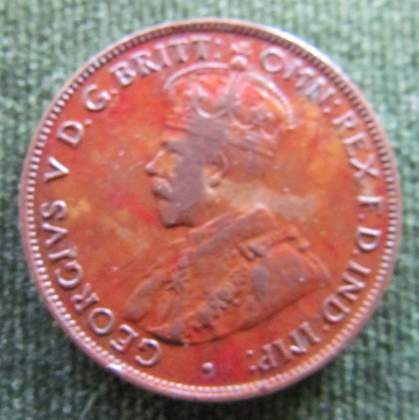 Australian 1934 1/2d Half Penny King George V Coin