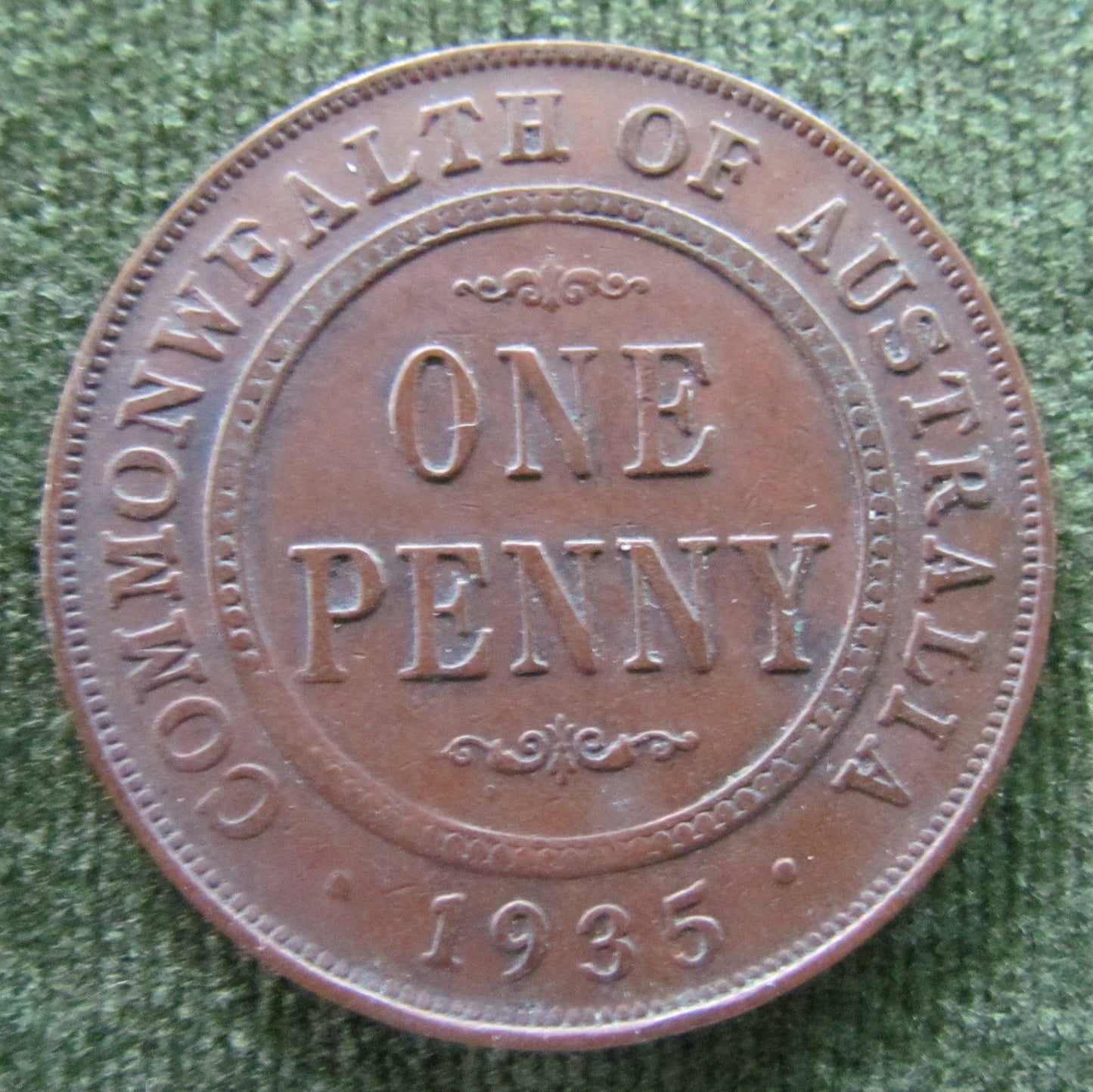 Australian 1935 1d 1 Penny King George V Coin