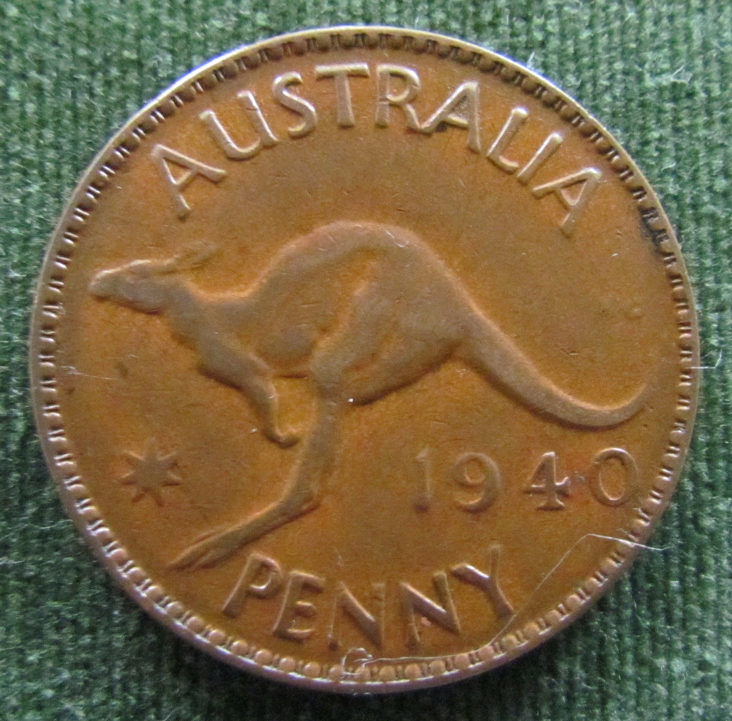 Australian 1940 1d 1 Penny KG King George VI Coin