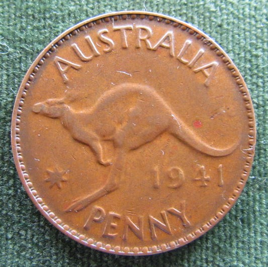 Australian 1941KG 1d 1 Penny King George VI Coin