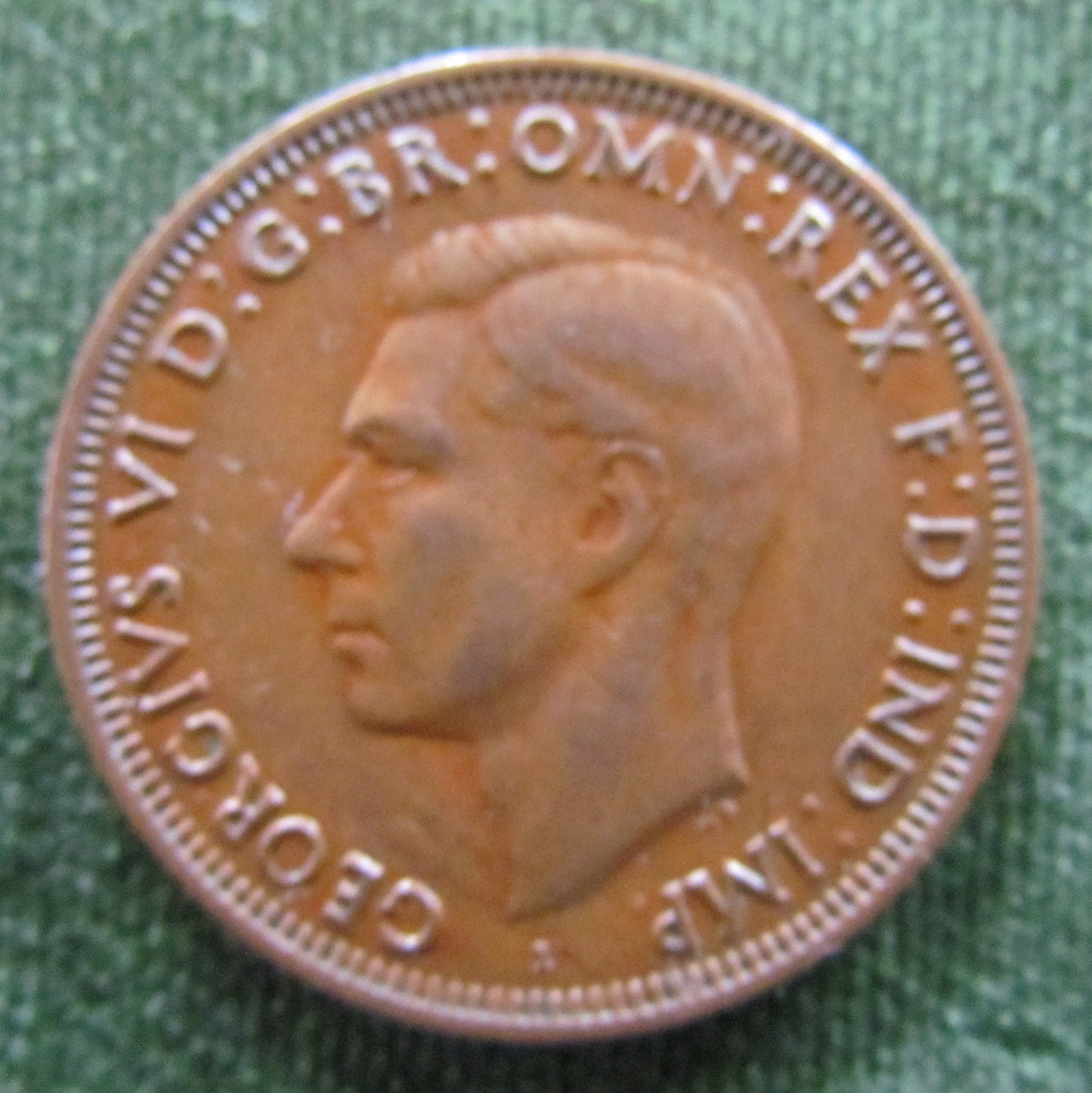 Australian 1943I 1d 1 Penny King George VI Coin