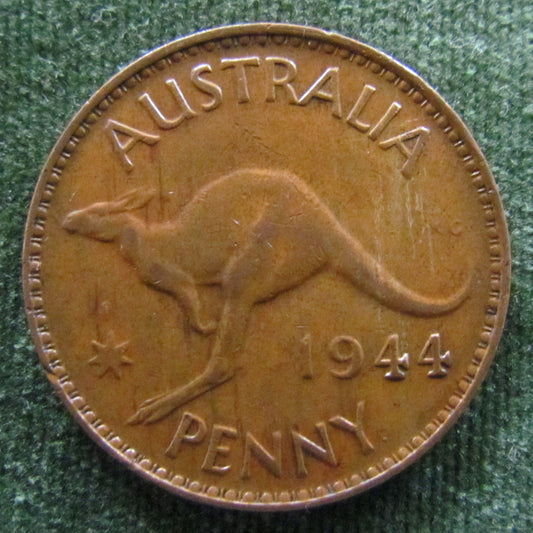 Australian 1944Y. 1d 1Penny King George VI Coin