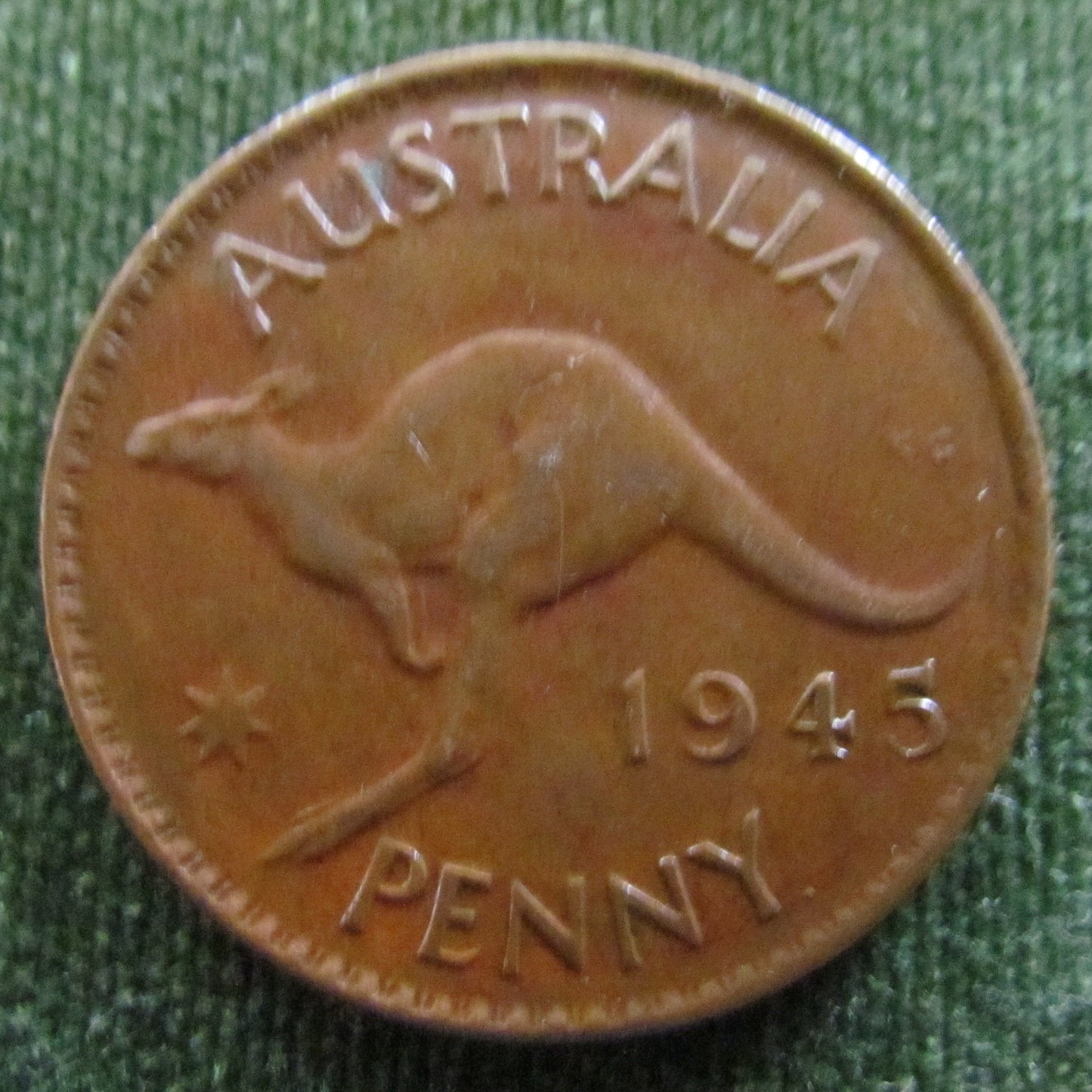 Australian 1945Y. 1d Penny King George VI Coin