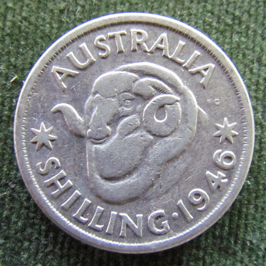 Australian 1946 1/- 1 Shilling King George VI Coin Graded VF - Variety Planchet Error