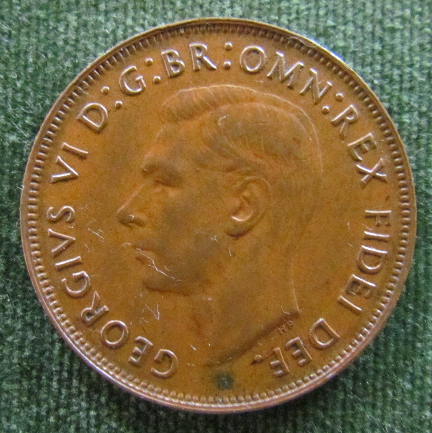 Australian 1950 1d 1 Penny King George VI Coin