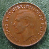 Australian 1950Y. 1d 1 Penny King George VI Coin - Variety Die Error