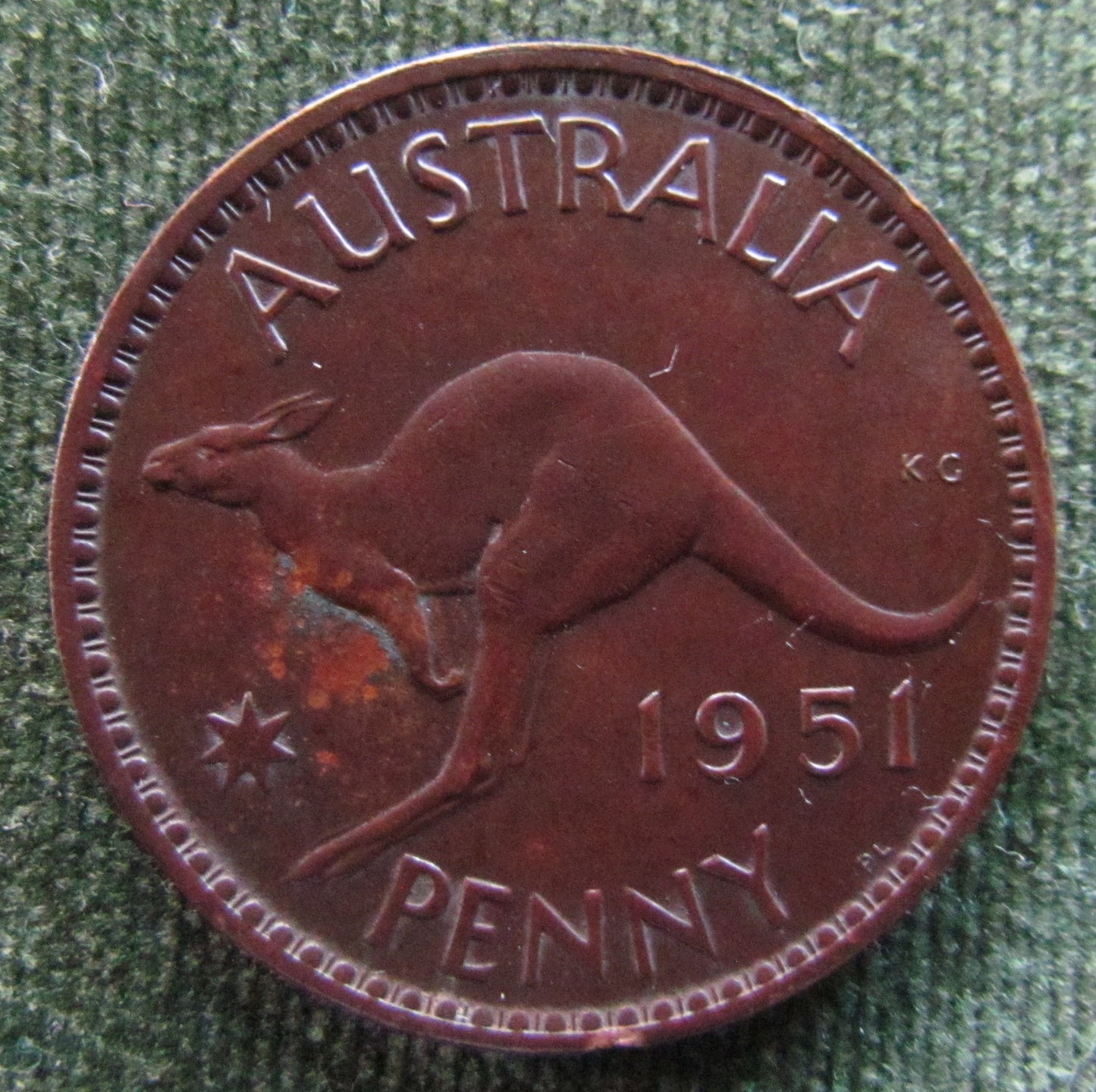 Australian 1951PL 1d 1 Penny King George VI Coin - Outstanding Plumb Colour