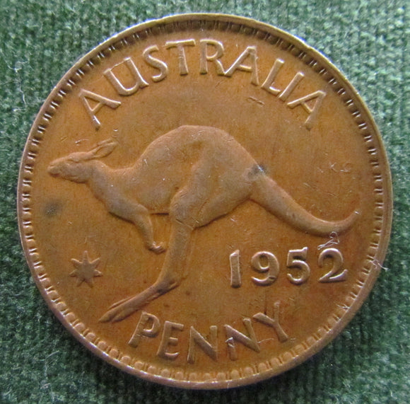 Australian 1952 1d 1 Penny King George VI Coin