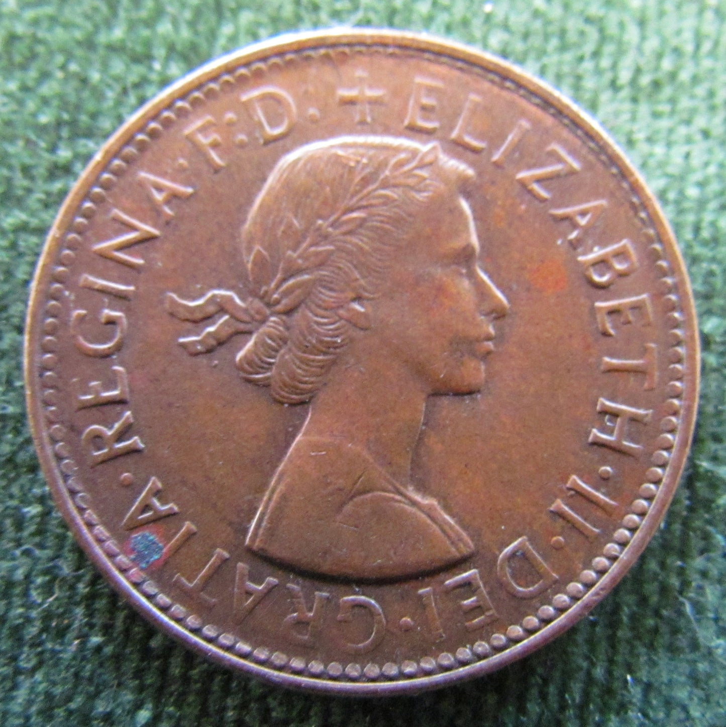 Australian 1961 1/2d Half Penny Queen Elizabeth II Coin - Variety Die Error