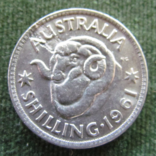 Australian 1961 1/- 1 Shilling Queen Elizebeth II Coin Graded VF Plus - Variety Planchet Error