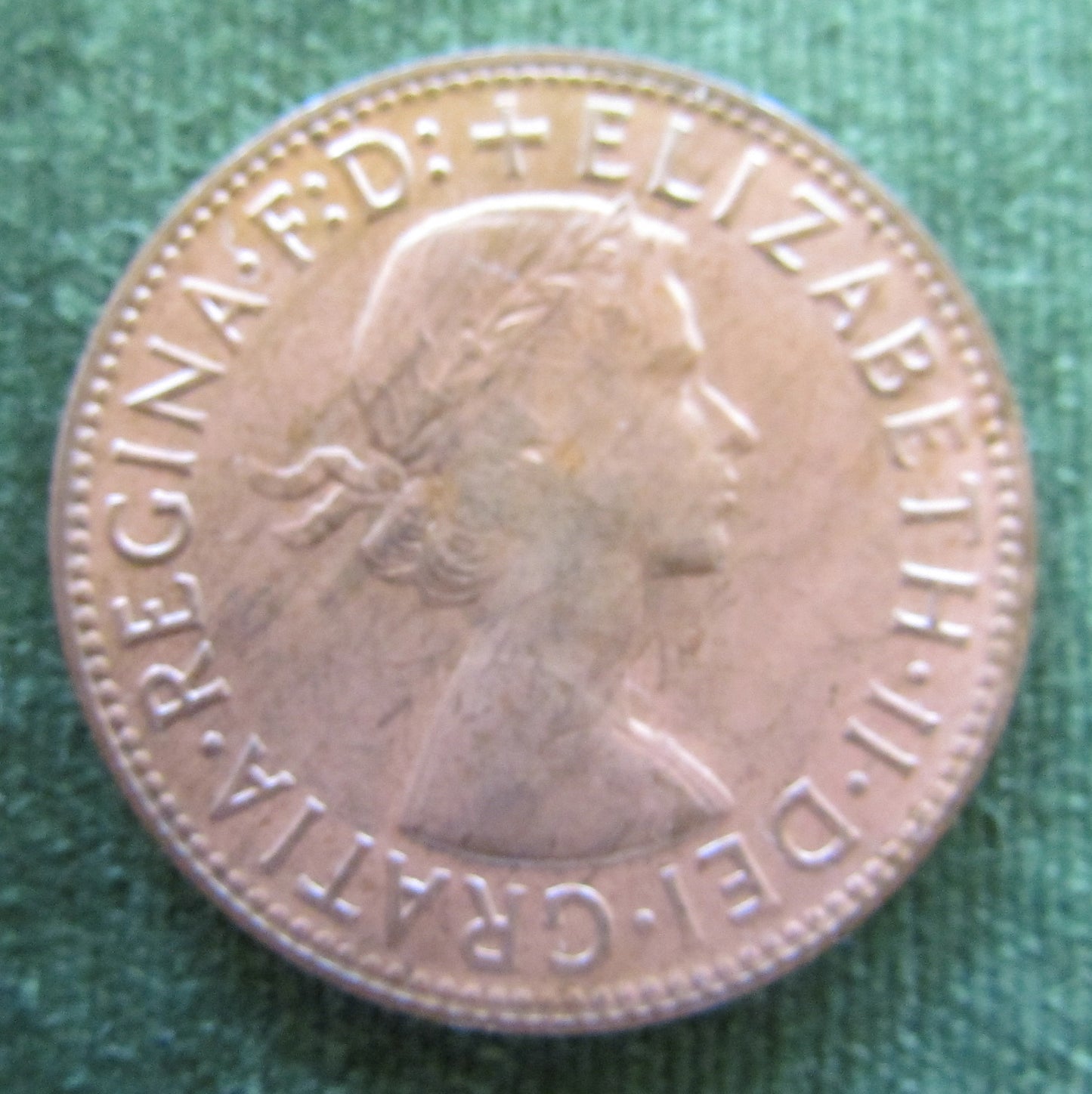 Australian 1962Y. 1d 1 Penny Queen Elizabeth II Coin