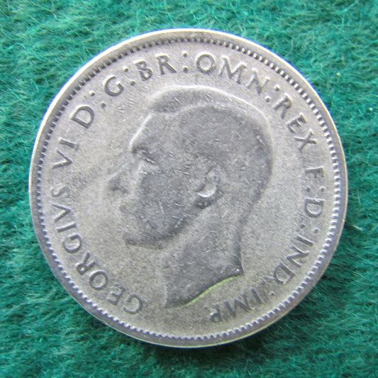 Australian 1947 2/- Florin King George VI Coin - Circulated