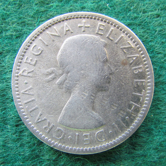 Australian 1954 2/- Florin Queen Elizabeth II Coin - Circulated