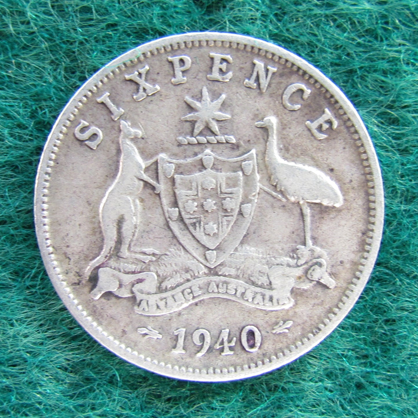 Australian 1940 6d Sixpence King George VI Coin - Circulated