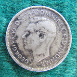 Australian 1942 D Sixpence King George VI Coin - Circulated