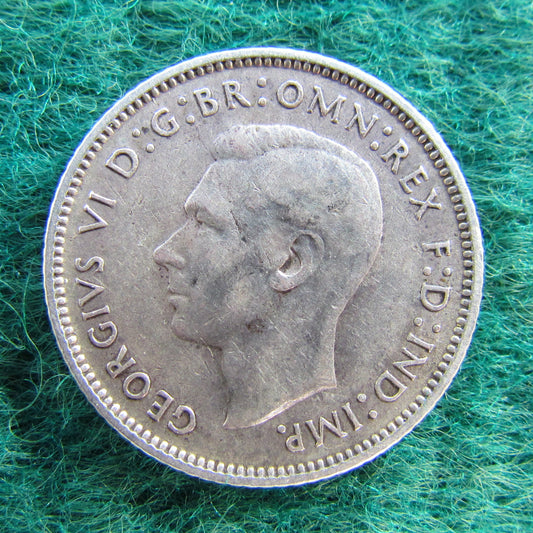 Australian 1942 S 6d Sixpence King George VI Coin - Circulated