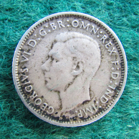 Australian 1942 6d Sixpence King George VI Coin - Circulated