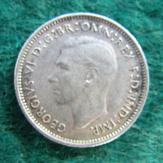 Australian 1945 6d Sixpence King George VI Coin - Circulated