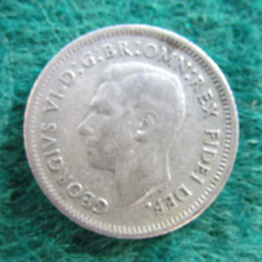 Australian 1951 6d Sixpence King George VI Coin - Circulated