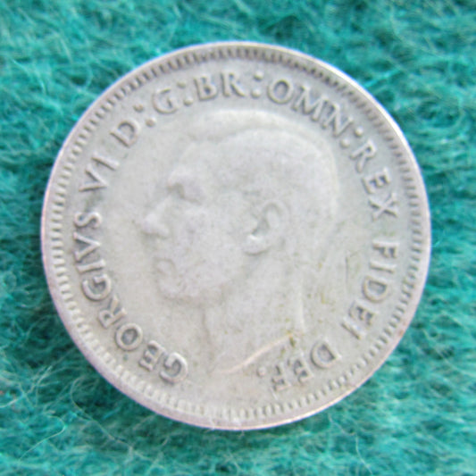 Australian 1952 6d Sixpence King George VI Coin Circulated