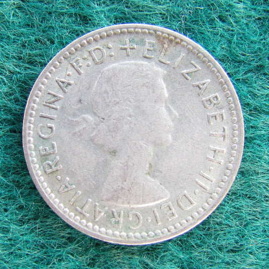 Australian 1956 6d Sixpence Queen Elizabeth II Coin - Circulated