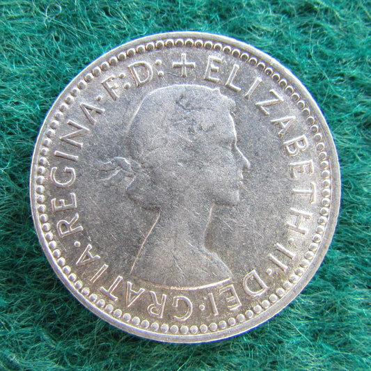 Australian 1959 6d Sixpence Queen Elizabeth II Coin - Circulated