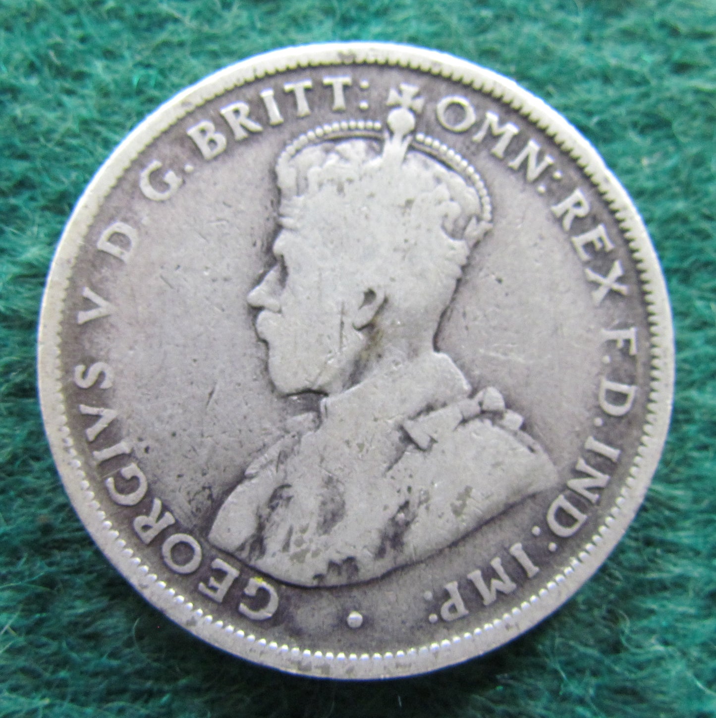 Australian 1912 2/- Florin King George V Coin - Circulated