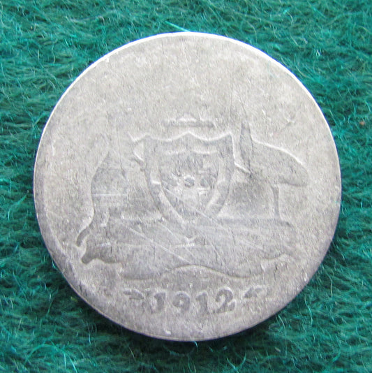 Australian 1912 6d Sixpence King George V Coin - Circulated