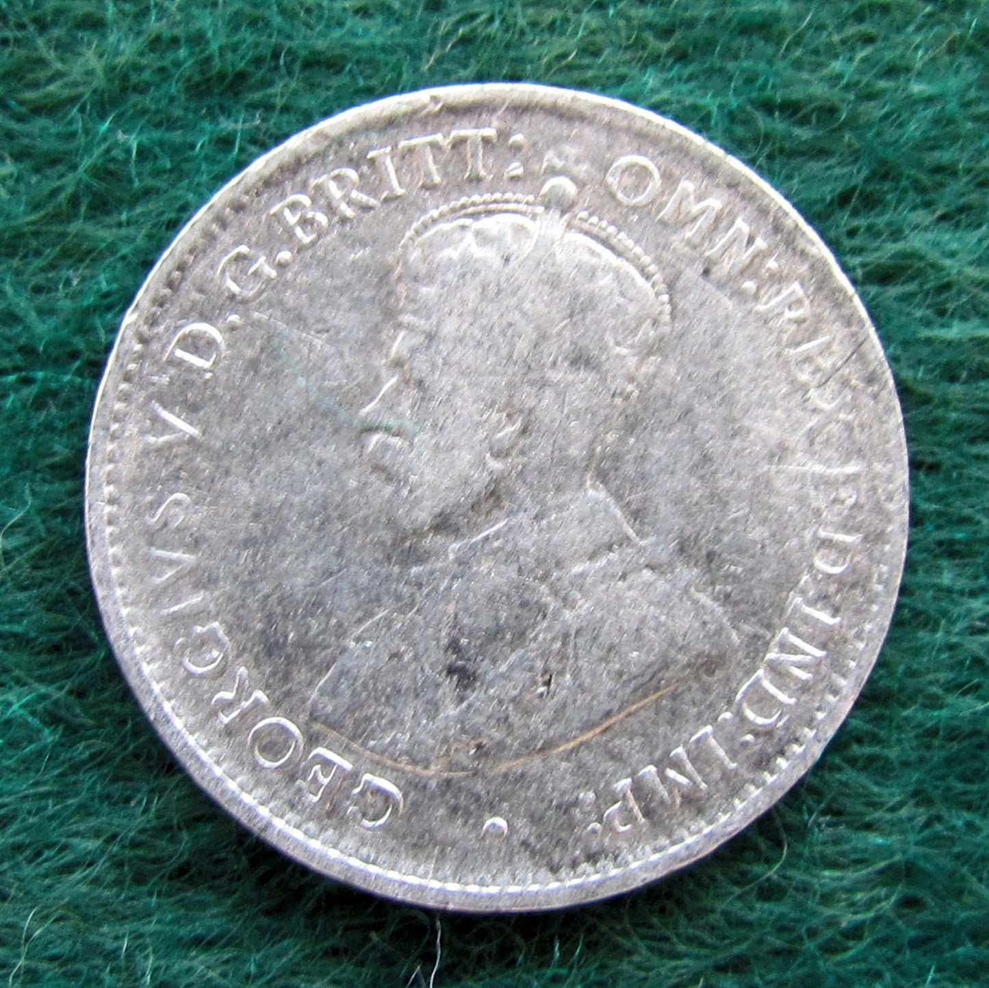 Australian 1914 3d Three Pence King George V Coin Circulated