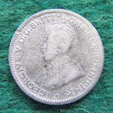 Australian 1917 M Threepence King George V Coin Circulated
