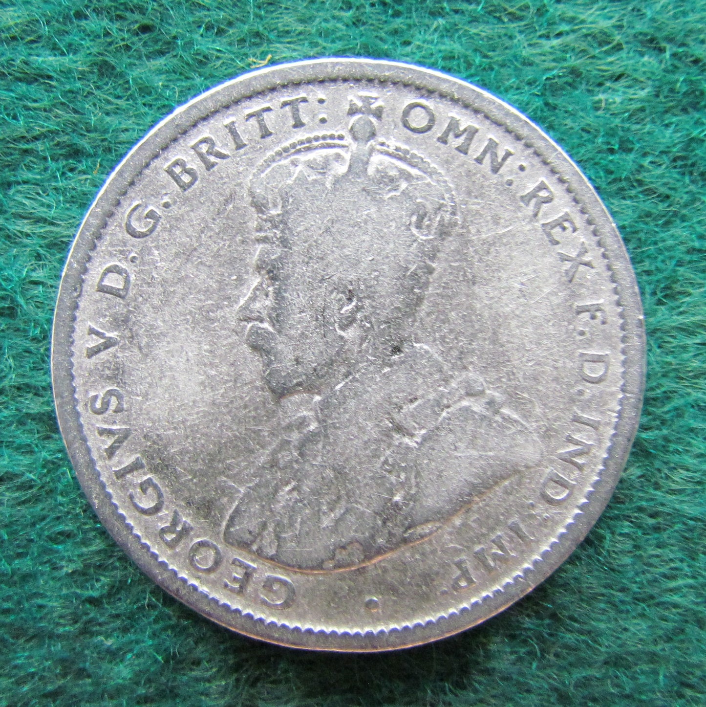 Australian 1917 M 1/- 1 Shilling King George V Coin Circulated