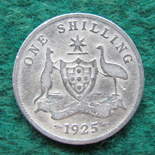 Australian 1925 1/- 1 Shilling King George V Coin Circulated