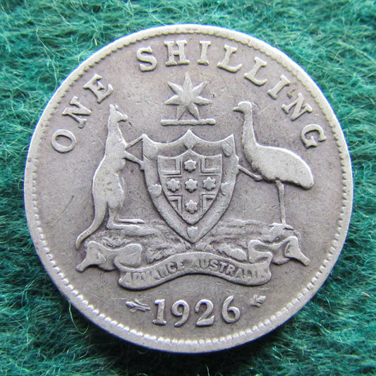 Australian 1926 1/- 1 Shilling Coin King George V Circulated